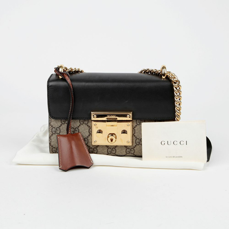 GUCCI 掛鎖小號鏈條單肩斜背包 409487-0