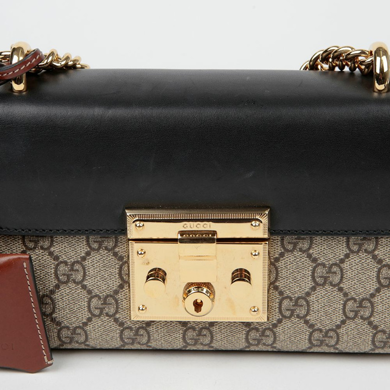 GUCCI 掛鎖小號鏈條單肩斜背包 409487-2