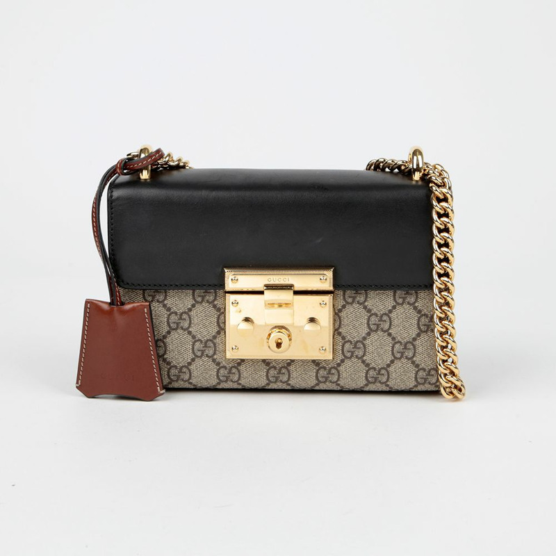 【包稅】GUCCI 槳形鎖扣小鏈條單肩斜背包 409487-1