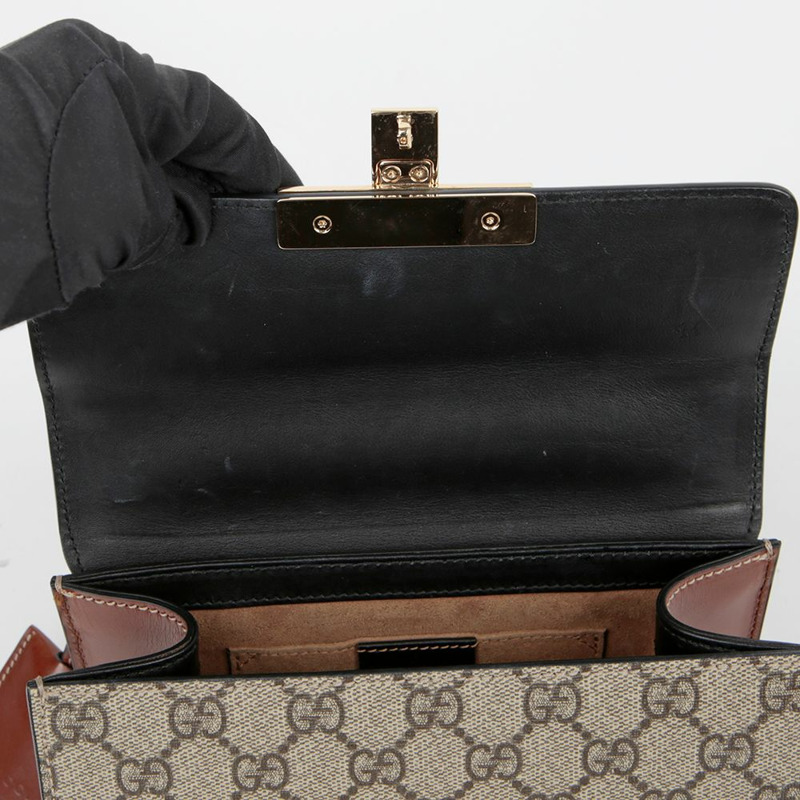 【包稅】GUCCI 槳形鎖扣小鏈條單肩斜背包 409487-8