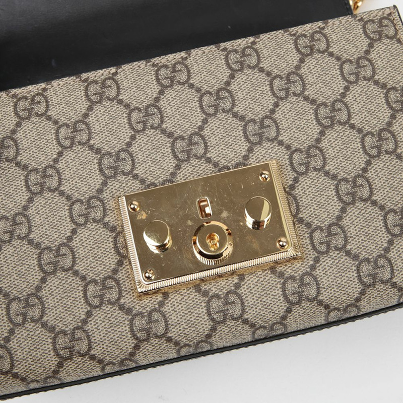 【包稅】GUCCI 槳形鎖扣小鏈條單肩斜背包 409487-9