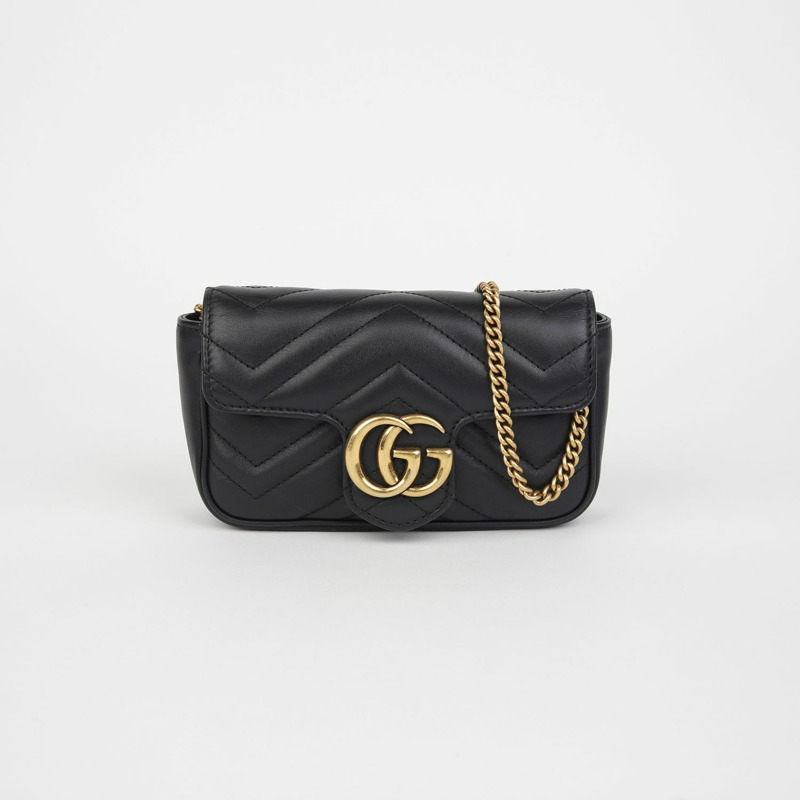 GUCCI GG Marmont 超迷你鏈條斜背包 476433-1