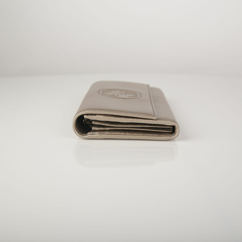 GUCCI 金色金屬皮革 Soho Continental 皮夾-7