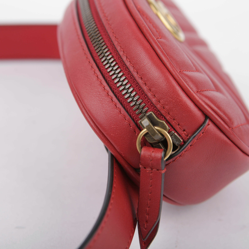 【包稅】GUCCI 紅色皮革 Marmont 腰包-3