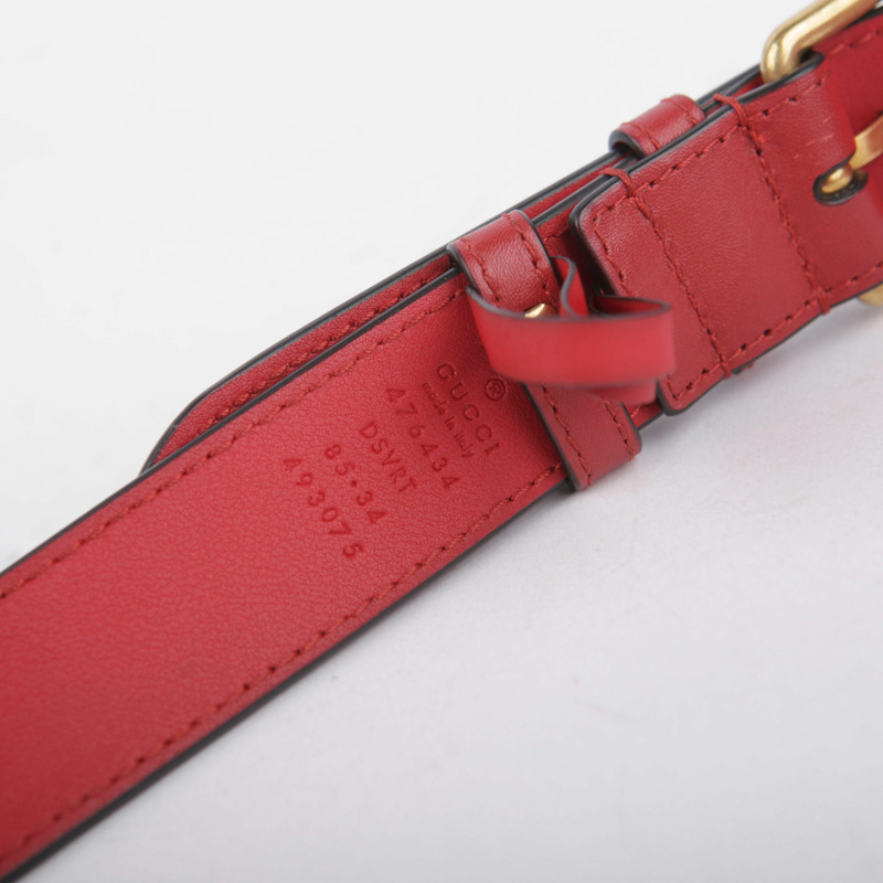 【包稅】GUCCI 紅色皮革 Marmont 腰包-6