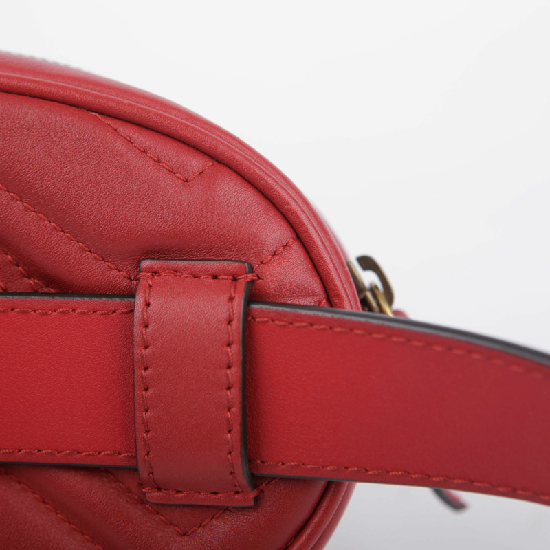 【包稅】GUCCI 紅色皮革 Marmont 腰包-7