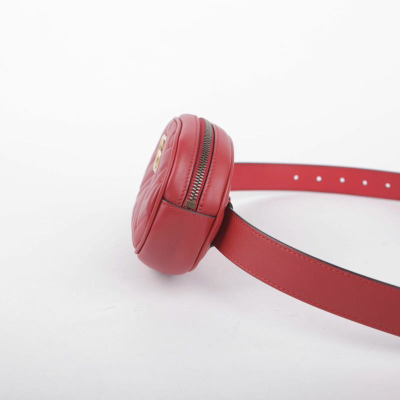 【包稅】GUCCI 紅色皮革 Marmont 腰包-8