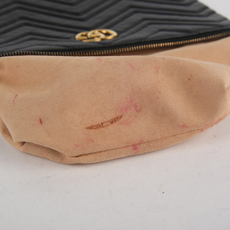 GUCCI 黑色皮革 GG Marmont 手拿包-9