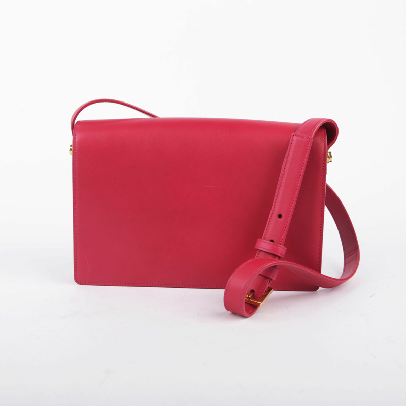 SAINT LAURENT 粉紅色皮革 Sac Loulou 單肩包-5