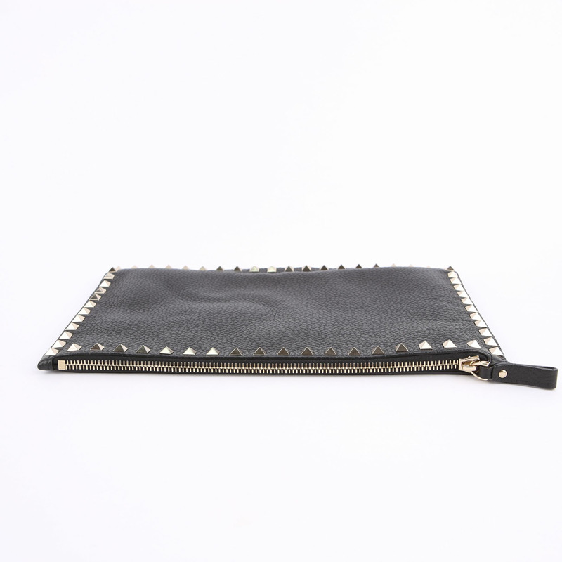 VALENTINO 黑色印章 Alce Rockstud 手拿包-4