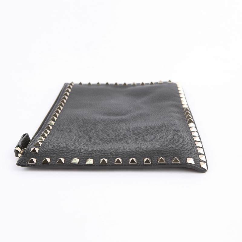 VALENTINO 黑色印章 Alce Rockstud 手拿包-6
