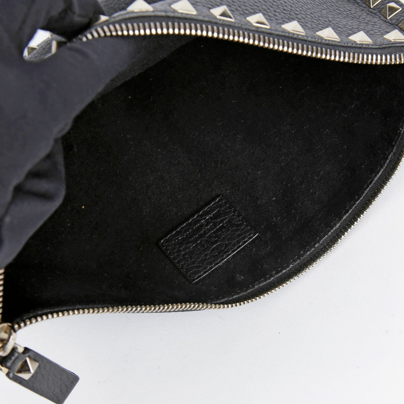 VALENTINO Rockstud 手拿包 黑色皮革 0269VSH-6