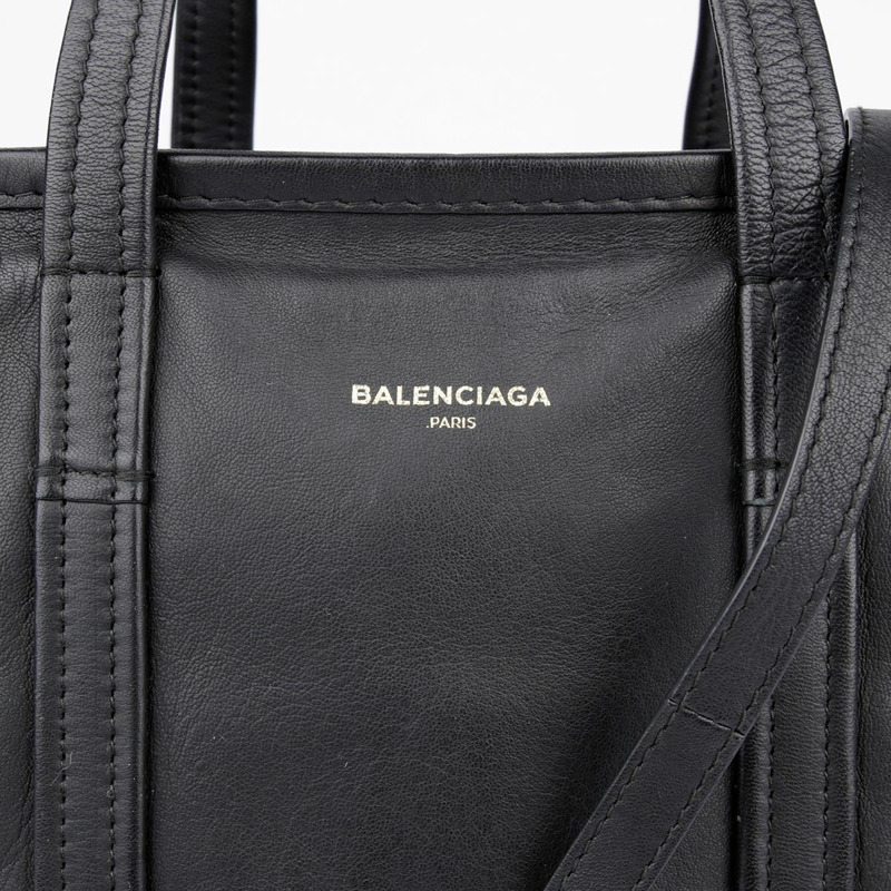 BALENCIAGA 小黑色皮革 Bazar 手提包與肩背包-1