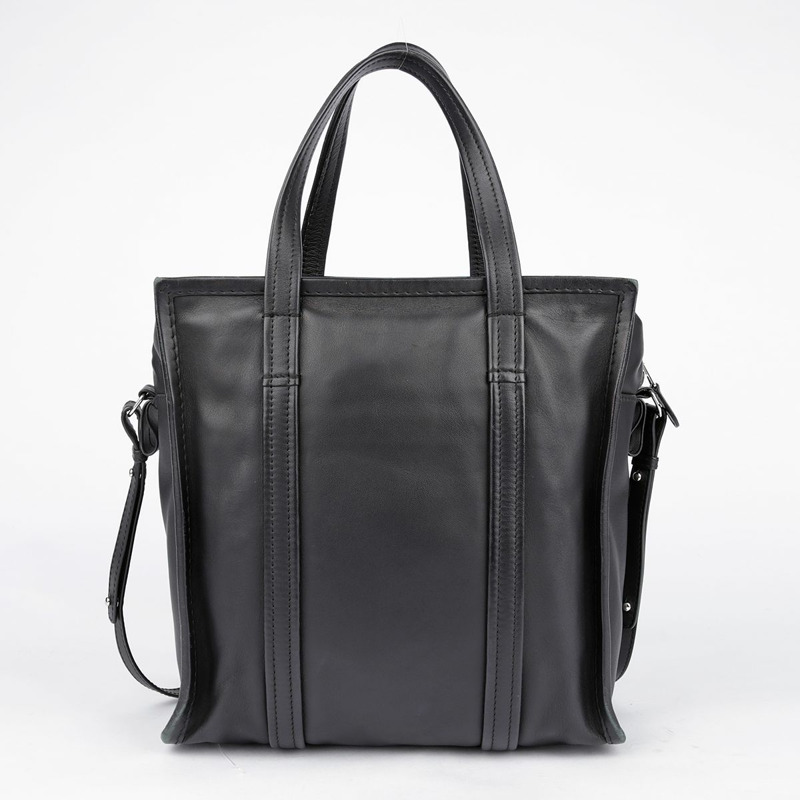 BALENCIAGA 小黑色皮革 Bazar 手提包與肩背包-2