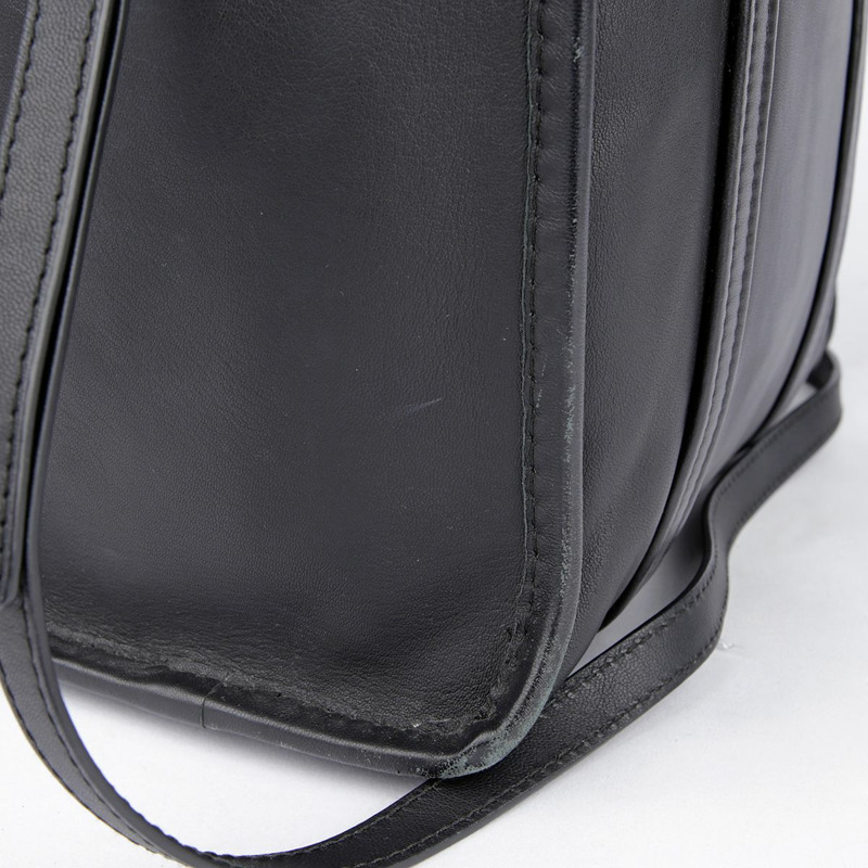 BALENCIAGA 小黑色皮革 Bazar 手提包與肩背包-4