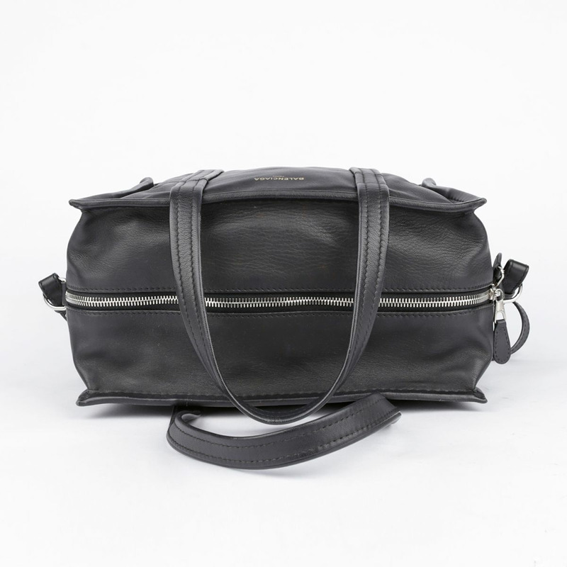 BALENCIAGA 小黑色皮革 Bazar 手提包與肩背包-13
