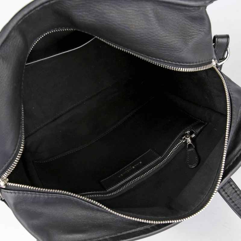 BALENCIAGA 小黑色皮革 Bazar 手提包與肩背包-17