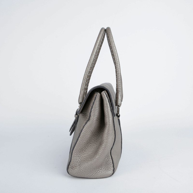 FENDI 金屬色皮革 Selleria Linda 托特包-3