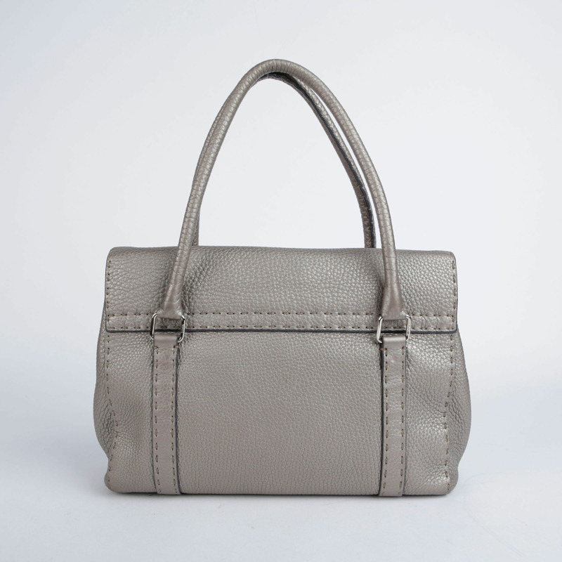 FENDI 金屬色皮革 Selleria Linda 托特包-4