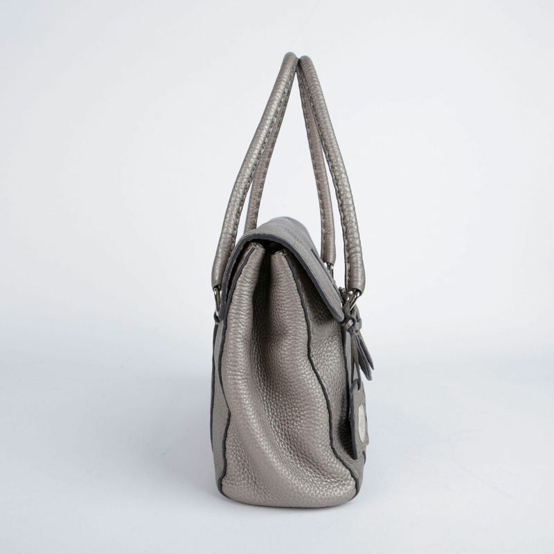 FENDI 金屬色皮革 Selleria Linda 托特包-5