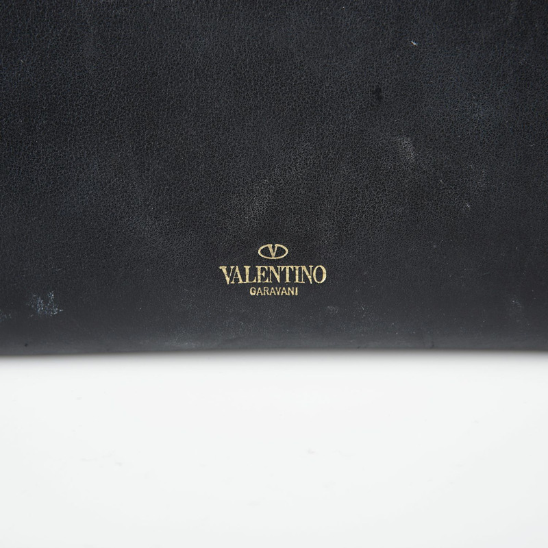 VALENTINO 黑色皮革 Rockstud 長版皮夾-3