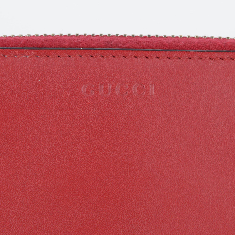 GUCCI 紅色皮革長皮夾-10