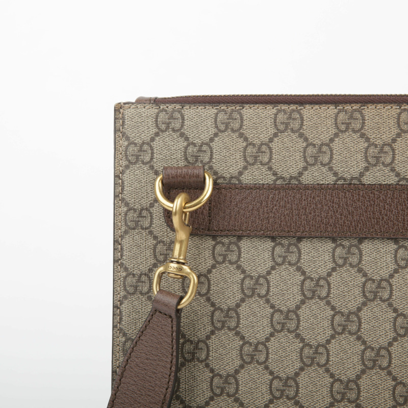 GUCCI GG Supreme 帆布郵差貼片斜背包-7
