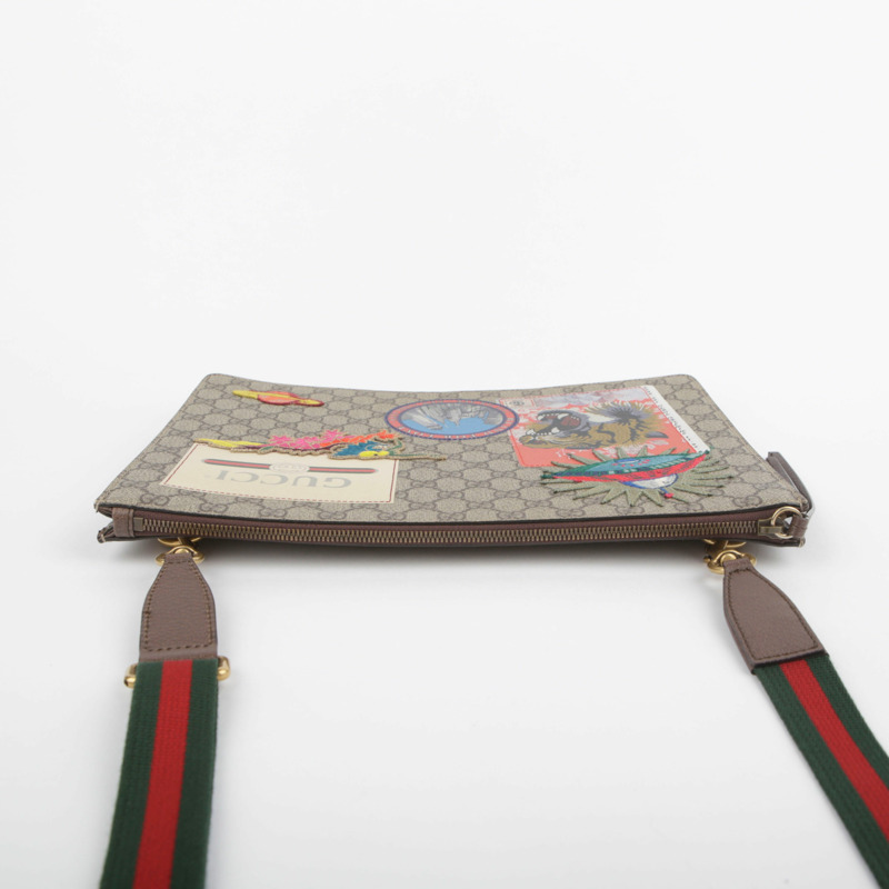 【包稅】GUCCI GG Supreme帆布信差貼布斜背包-13