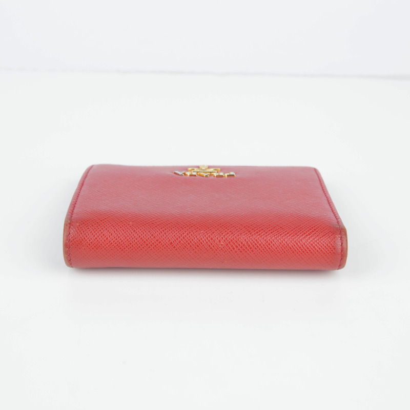 PRADA 紅色 Saffiano 皮革皮夾-11