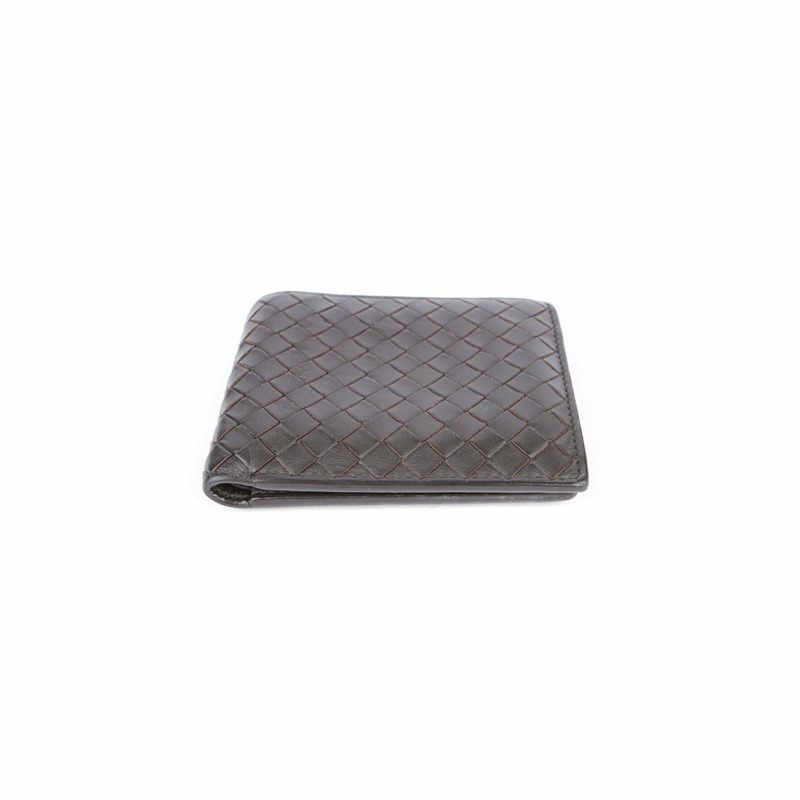 BOTTEGA VENETA 深棕色皮革 Intrecciato 錢包-5