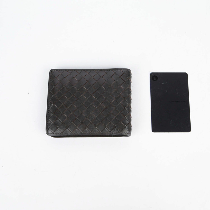 BOTTEGA VENETA 深棕色皮革 Intrecciato 錢包-15