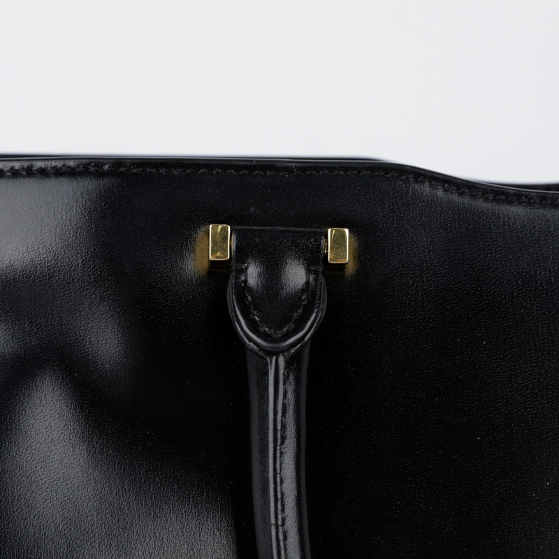 SAINT LAURENT 中型黑色皮革 Uptown 手提包和單肩包-7