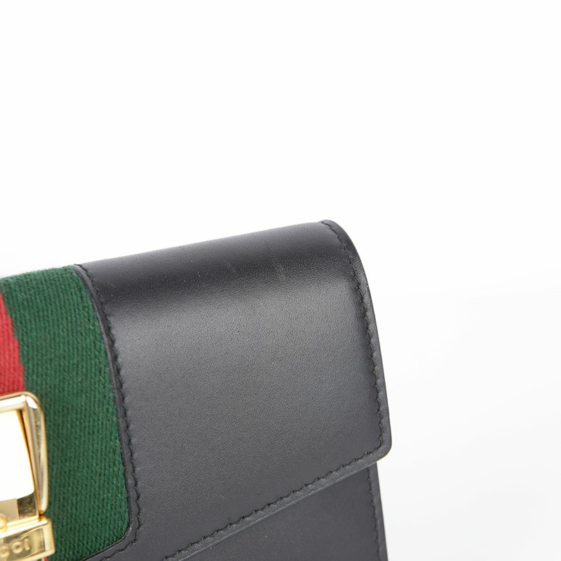 GUCCI Silvi 長皮夾 黑色皮革-3
