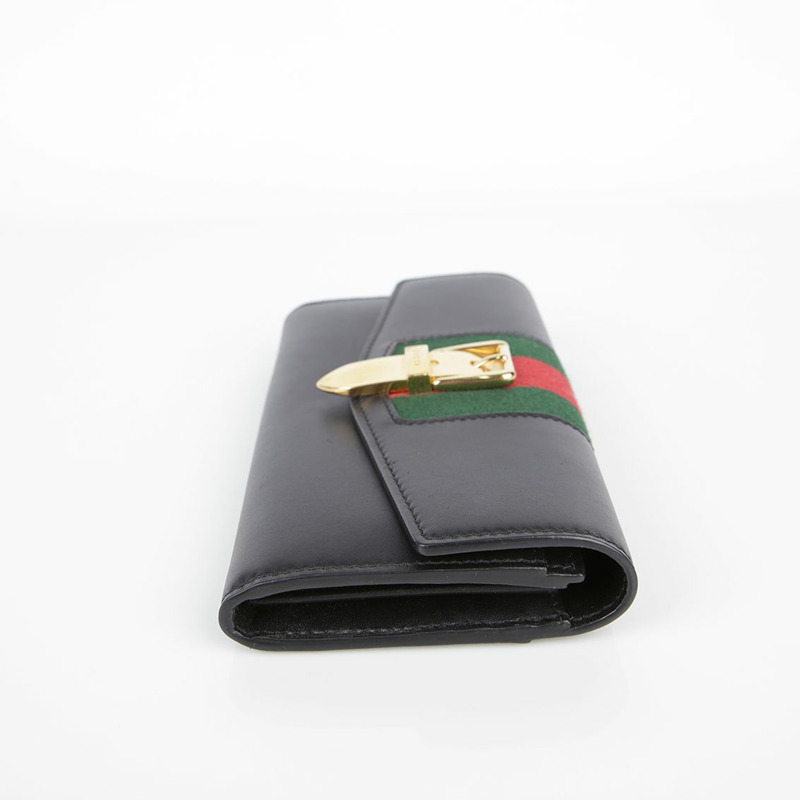 GUCCI Silvi 長皮夾 黑色皮革-12