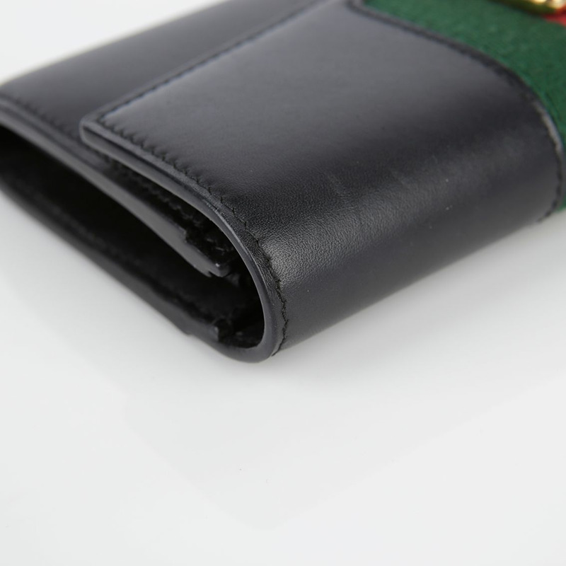 GUCCI Silvi 長皮夾 黑色皮革-13
