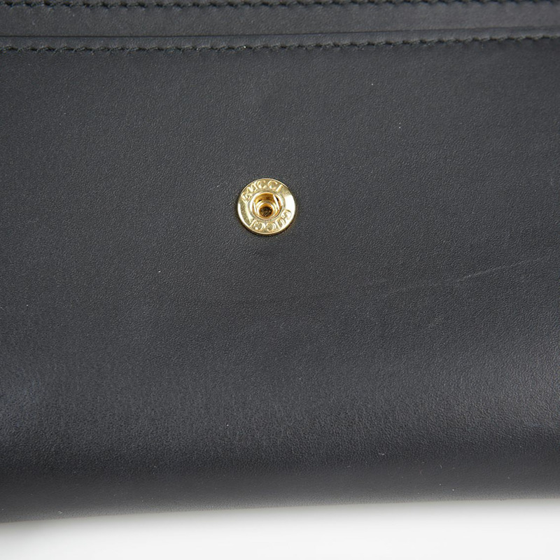 GUCCI Silvi 長皮夾 黑色皮革-16
