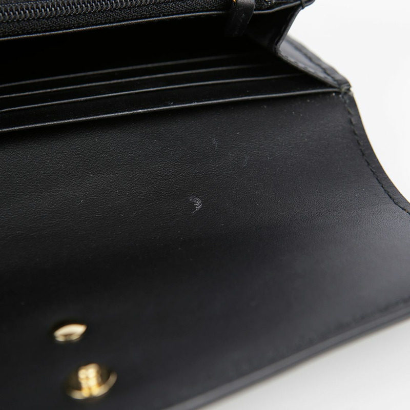 GUCCI Silvi 長皮夾 黑色皮革-18