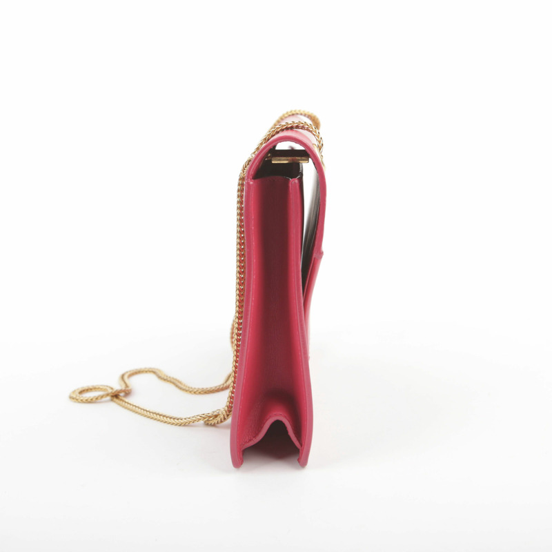 SAINT LAURENT 中型粉紅色皮革 Betty 肩背包和斜背包-4