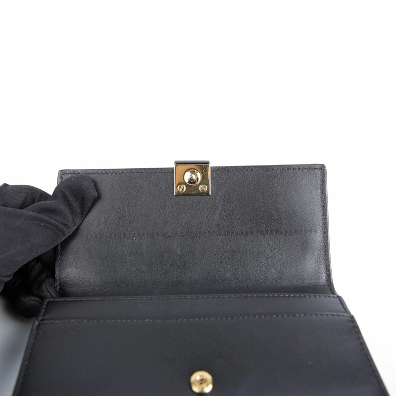 FENDI 黑色皮革皮夾-12