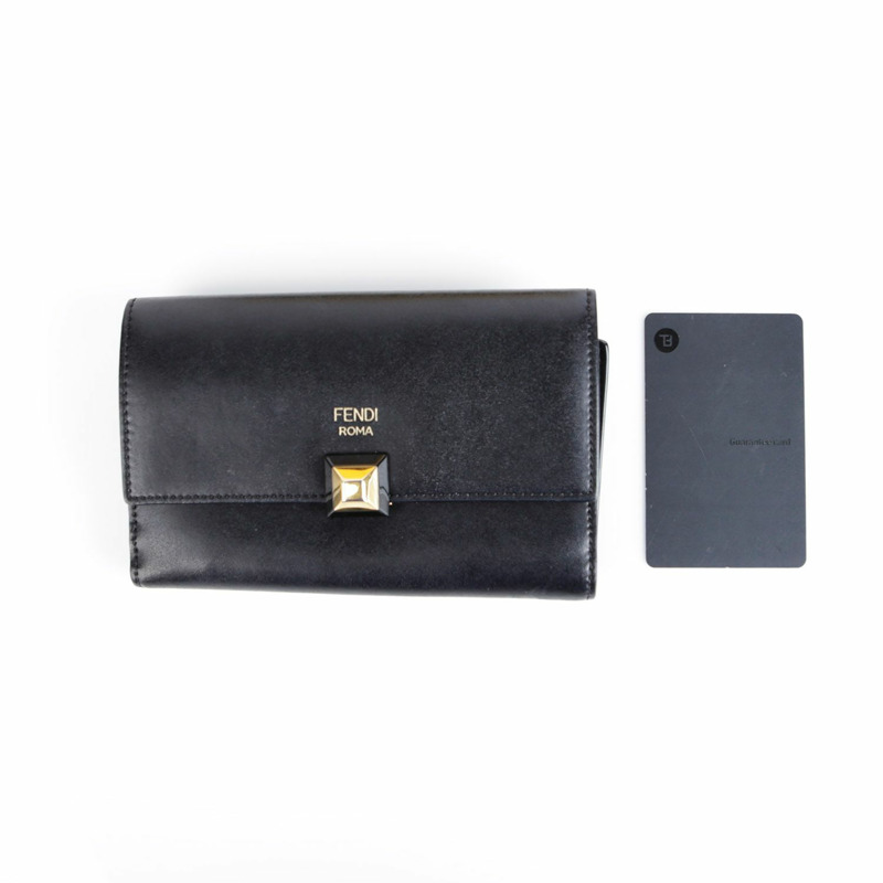 FENDI 黑色皮革皮夾-13