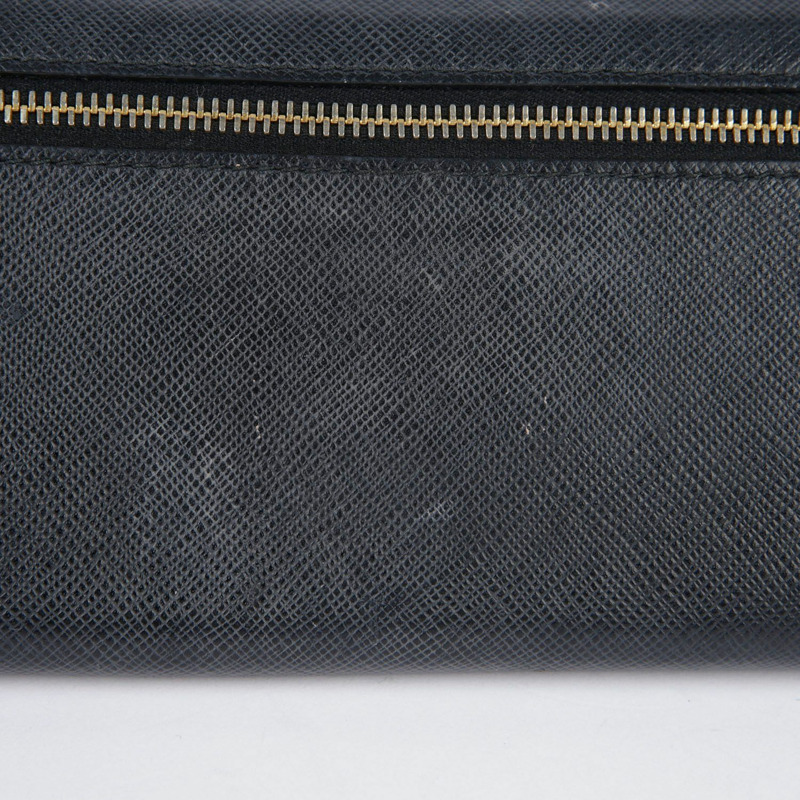 PRADA 黑色 Saffiano 皮革長皮夾-9