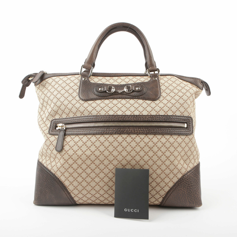 GUCCI Diamente 帆布手提包-0