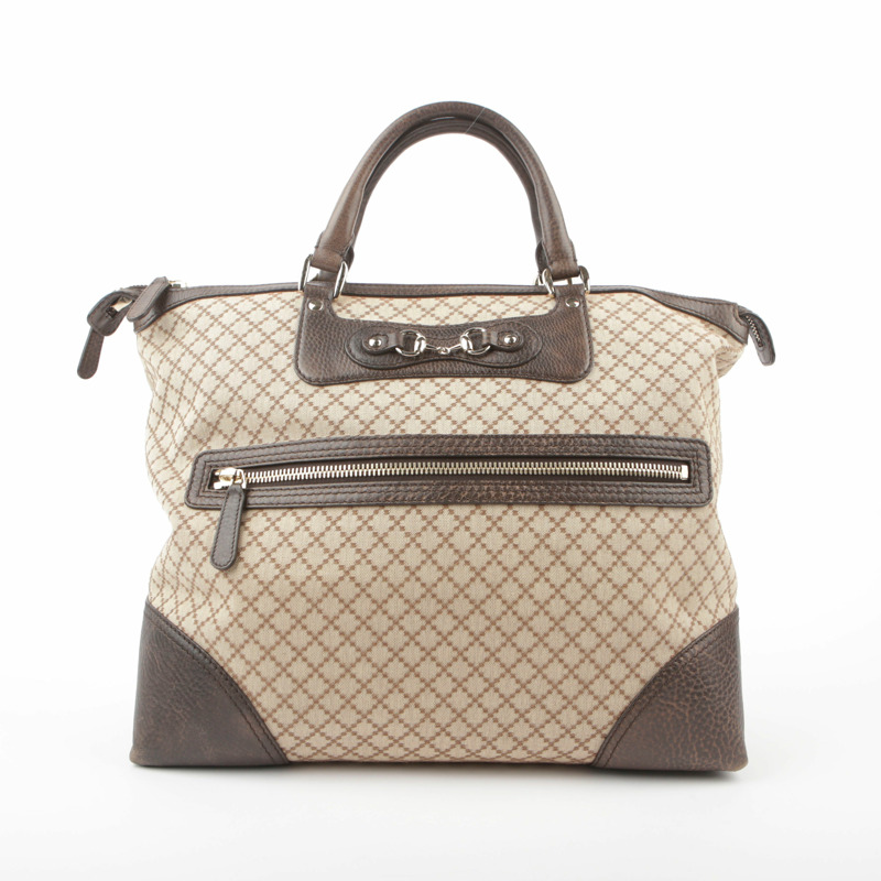 GUCCI Diamente 帆布手提包-1