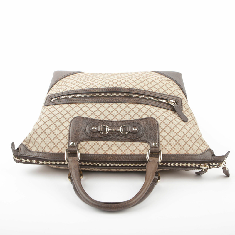 GUCCI Diamente 帆布手提包-15