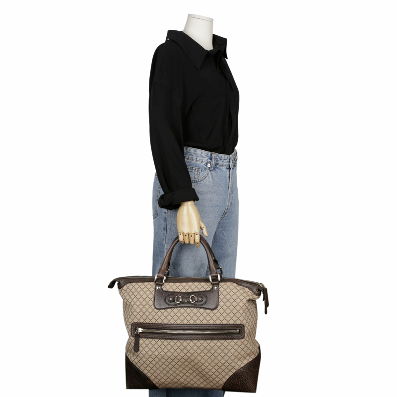 GUCCI Diamente 帆布手提包-18