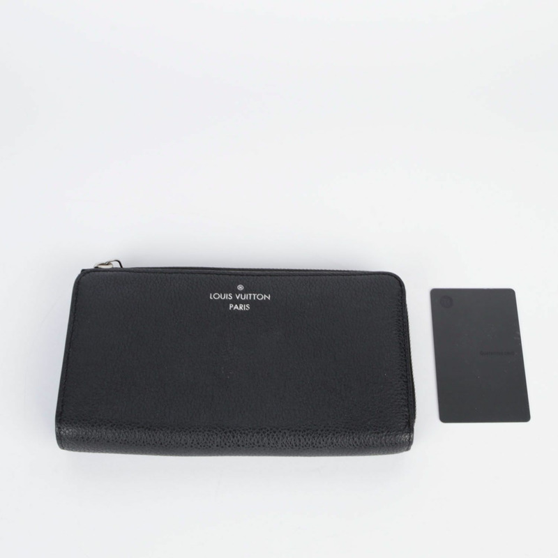 LOUIS VUITTON Comet 黑色小牛皮長皮夾-16