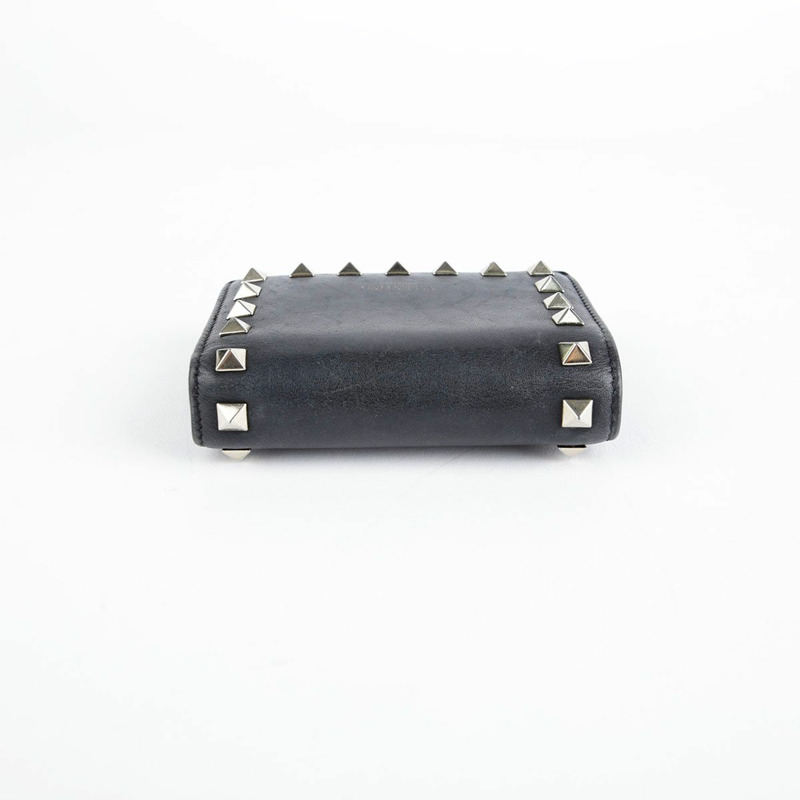 VALENTINO 黑色皮革 Rockstud 皮夾 P2P0P39-4