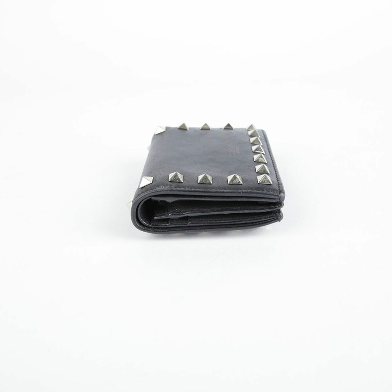 VALENTINO 黑色皮革 Rockstud 皮夾 P2P0P39-5