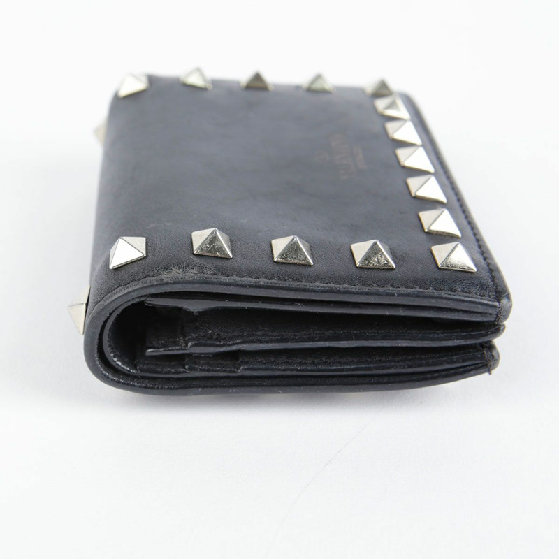 VALENTINO 黑色皮革 Rockstud 皮夾 P2P0P39-6