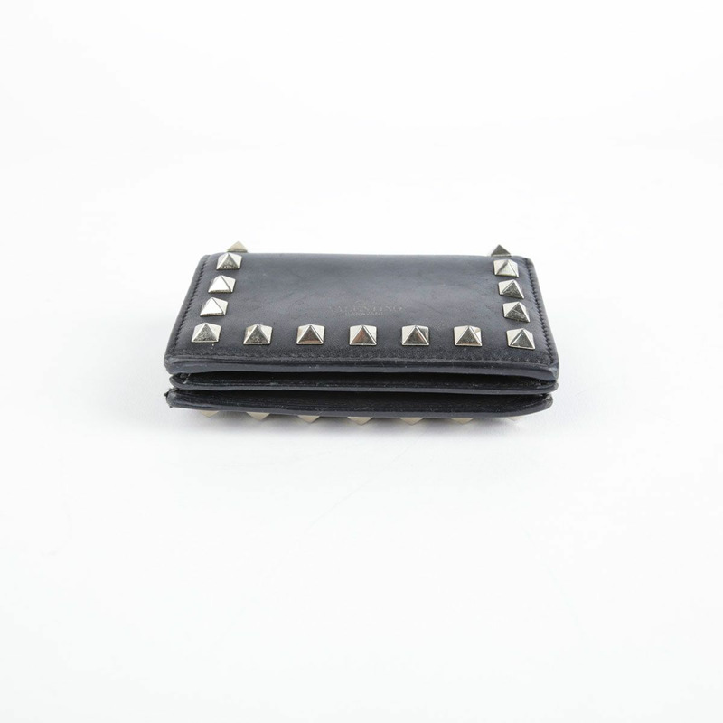 VALENTINO 黑色皮革 Rockstud 皮夾 P2P0P39-7